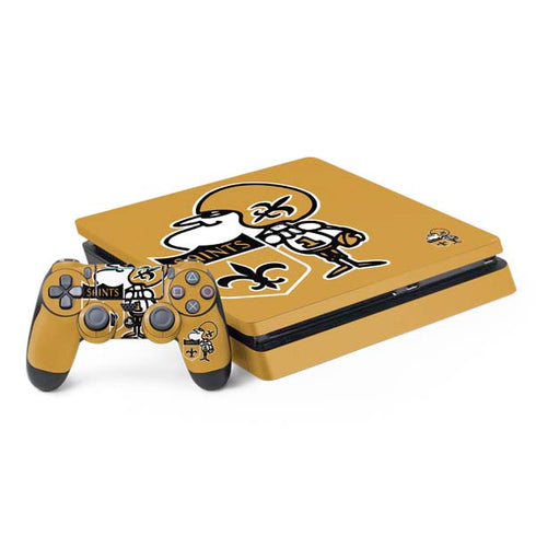 NFL New Orleans Saints Retro Logo PS4 Slim Bundle Skin
